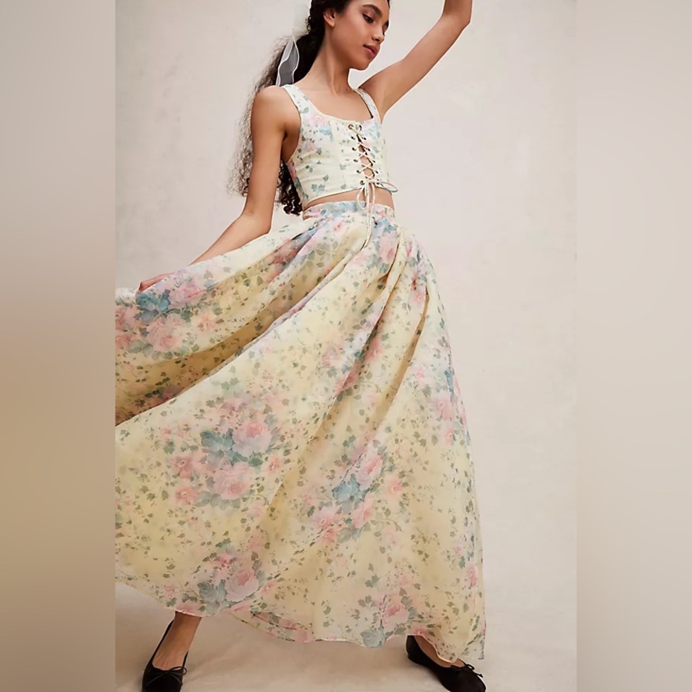 Selkie Free People Soft Corset Set in Fantasy